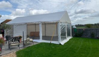 party tent hire with panoramic windows