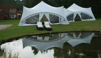 2 Small Trapeze marquees for wedding