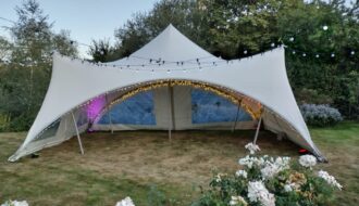 small trapeze marquee